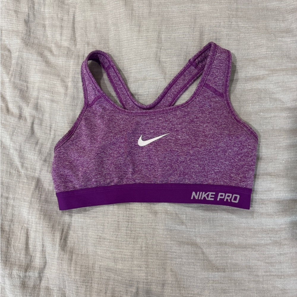 Nike Pro Heathered Purple Sports Bra